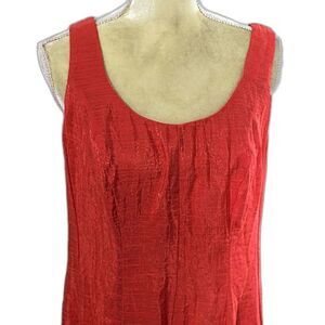 Aditi persimmon orange sleeveless dress sz 12 fully lined viscose